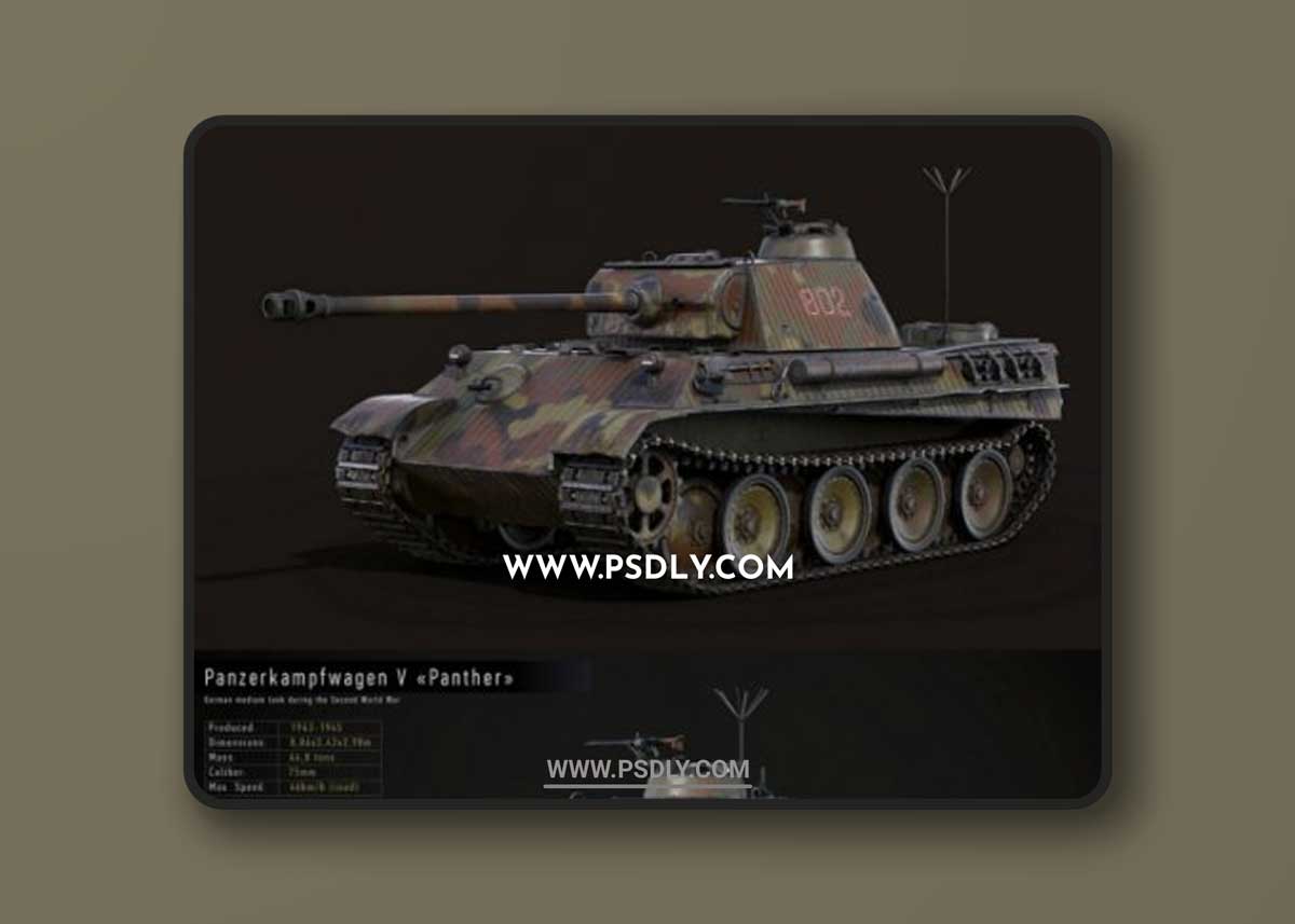 PZV Panther Tank 3D Models