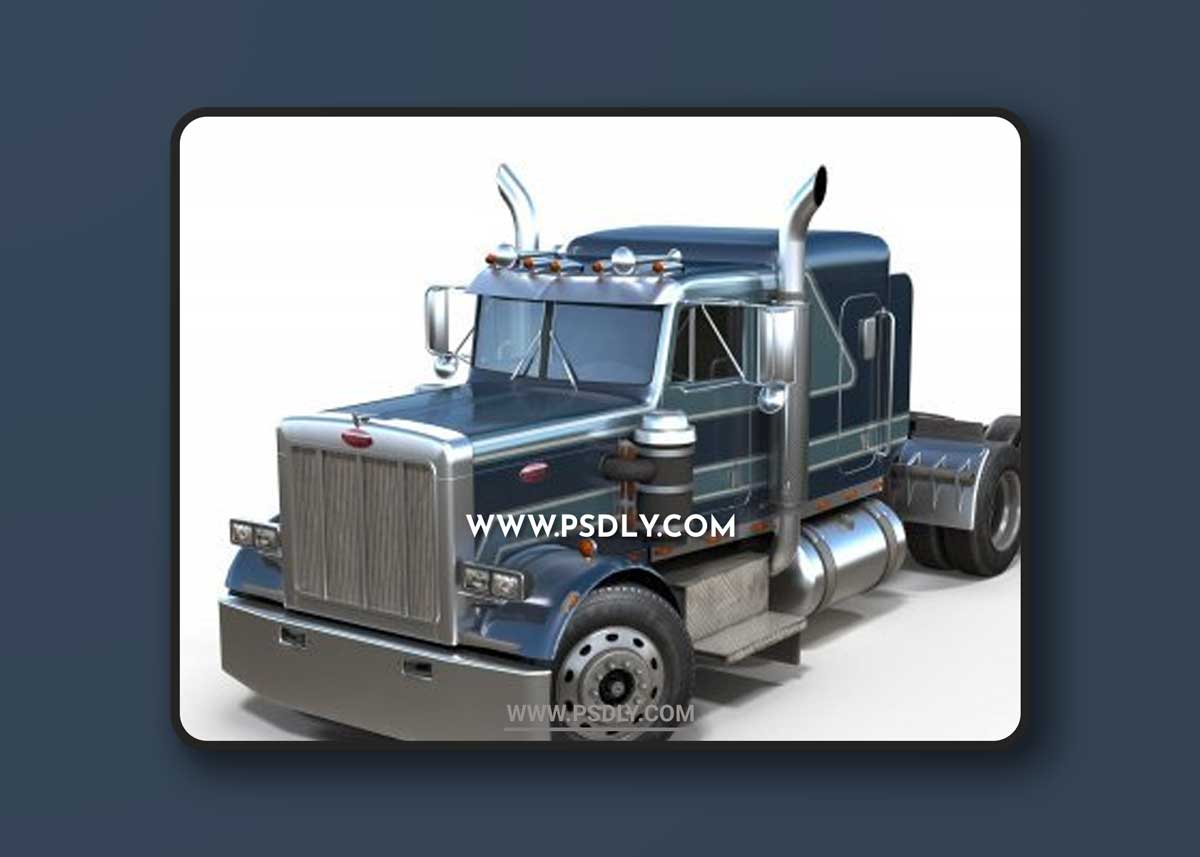 Peterbilt 359 semitruck 3D Models