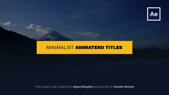 Videohive Minimalist Animated Titles 34146249