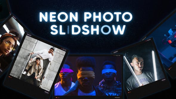 Videohive Neon Photo Slideshow 34155096