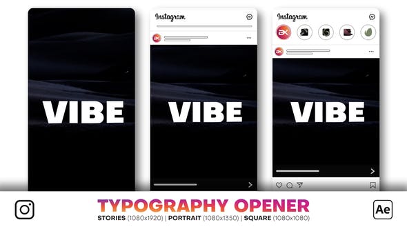 Videohive Instagram Typography Opener 34221988