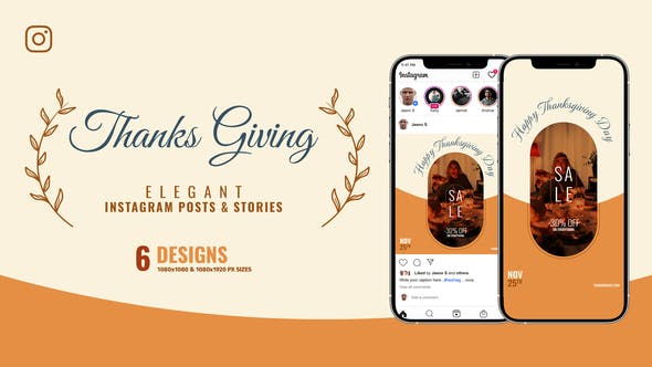 Videohive Thanksgiving Day Instagram Sale B162 34074200