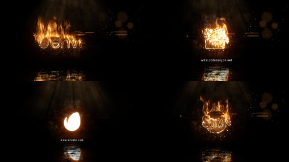 Videohive Realistic Fire Logo 2 & Universal Burning Font 20537273