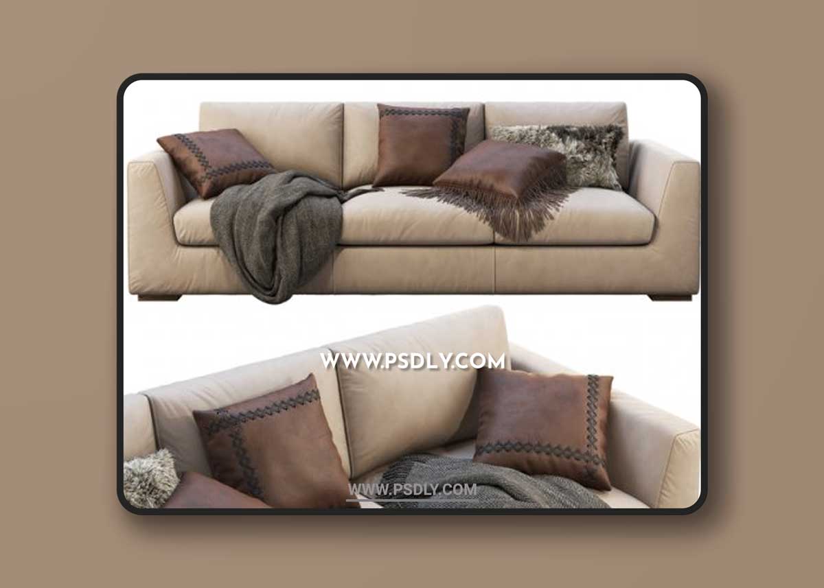 RH Modena Taper Arm Sofa 3D Models