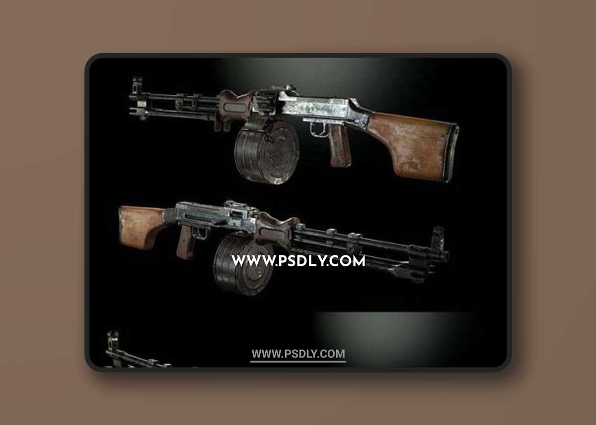 RPD Hand Machinegun 3D Models