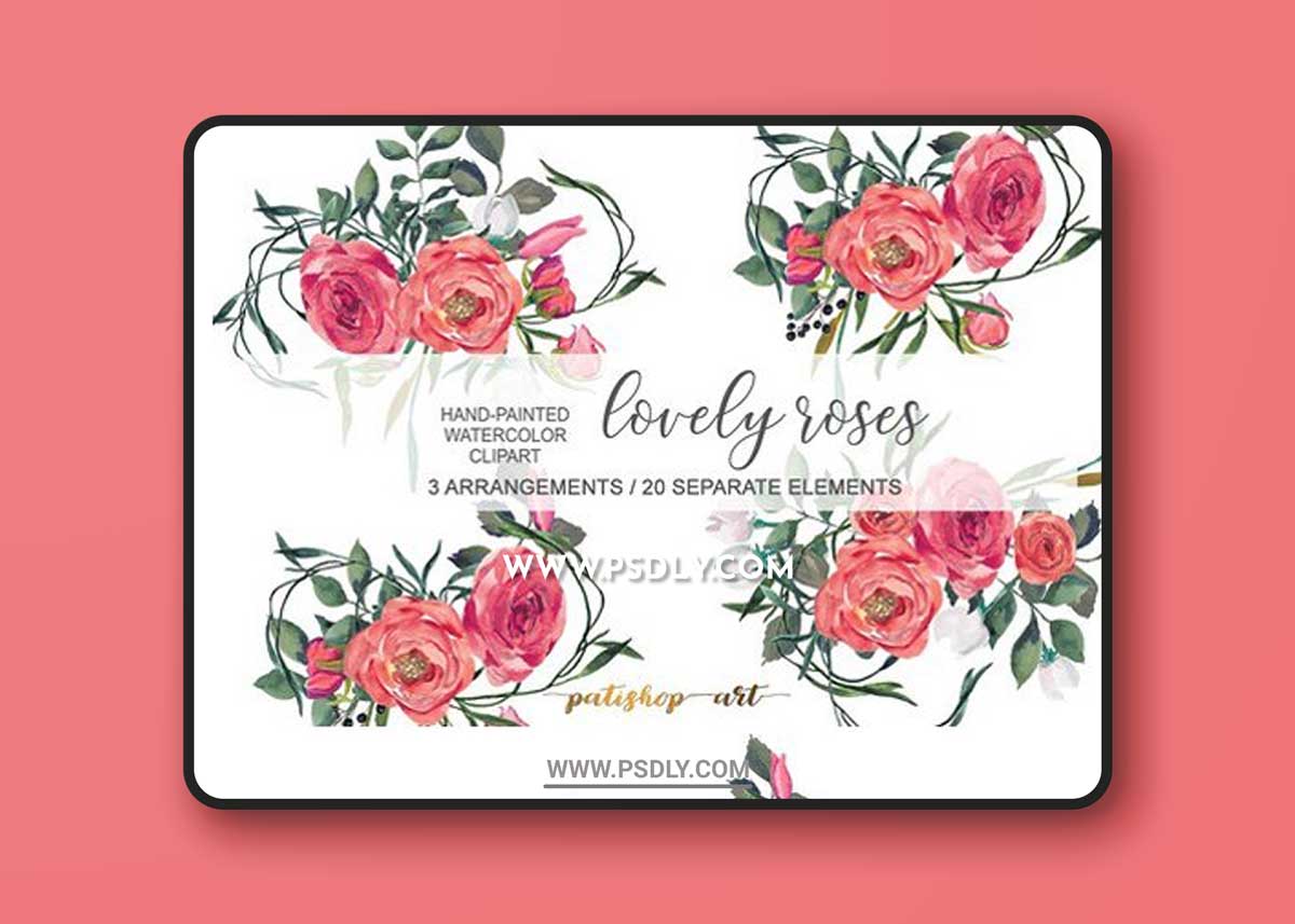 Red Roses Bouquets Elements