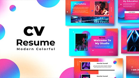 Videohive Colorful Gradient Slideshow 34193835
