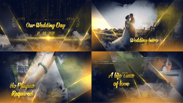 Videohive Golden Elegant Wedding Slide 28417557