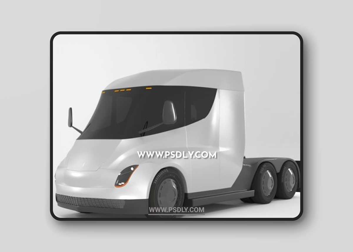 Tesla semi truck 3D Models