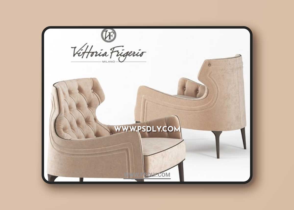 Vittoria Frigerio Piola Capittone armchair 3D Models