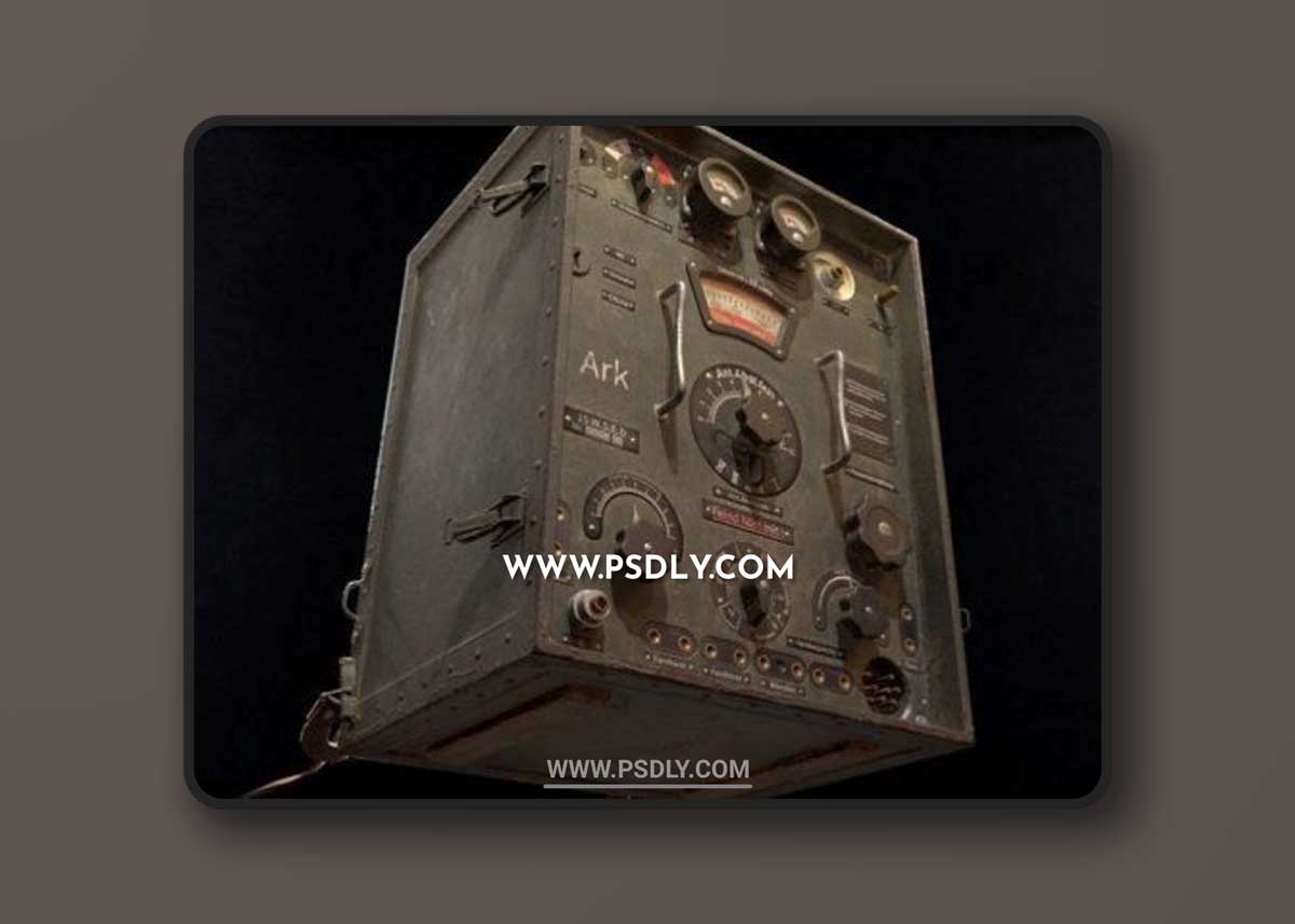 WW2 German Transceiver 3D Models