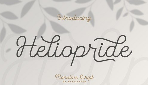 Heliopride Monoline Font