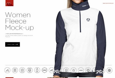 CM - Women Fleece Pullover Mock-up 387857