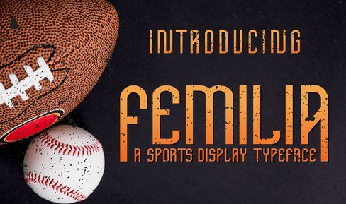 Femilia - Modern Sans Serif Sports Font Typeface