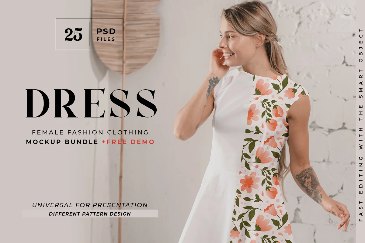 CreativeMarket - Women Sleeveless Dress Mockup Bundle 6504474