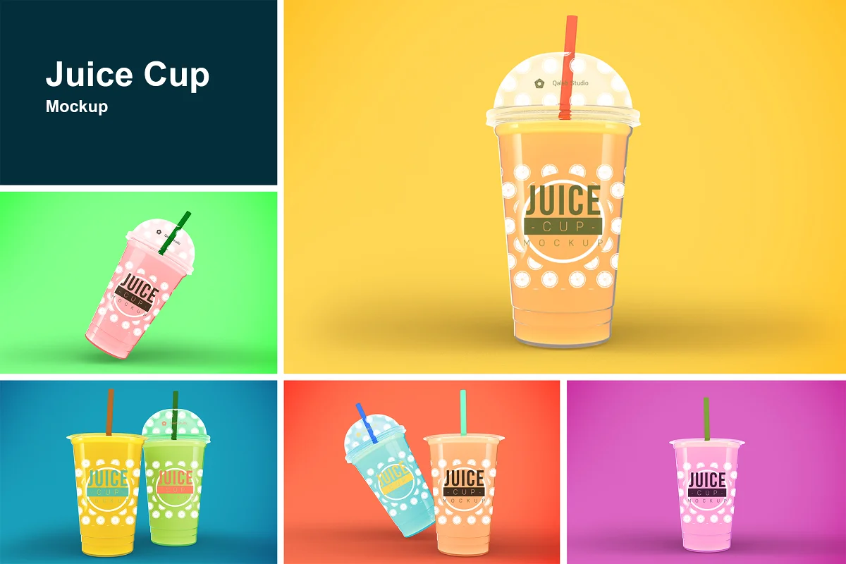 CreativeMarket - Juice Cups Mockup 5787213