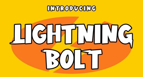 Lightning Bolt - Decorative Retro Display Font