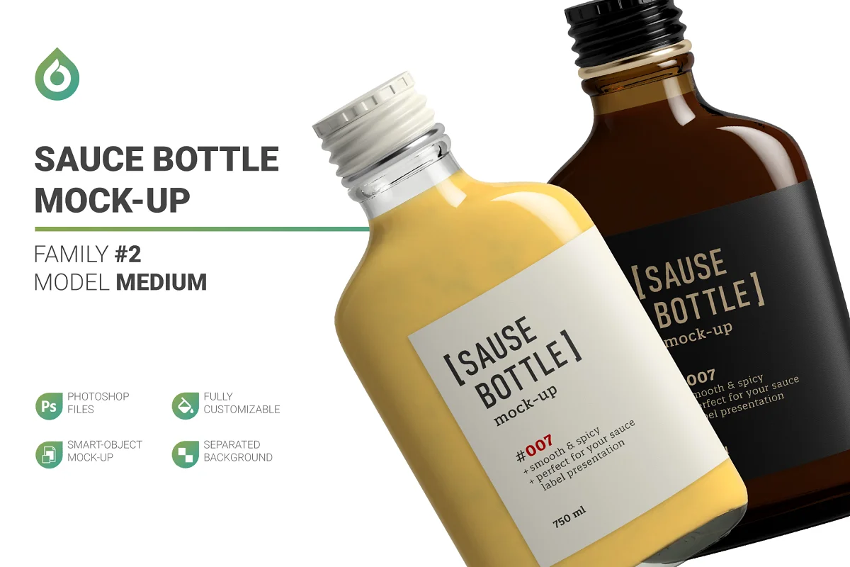 CreativeMarket - Sauce Bottle Mockup 5672849