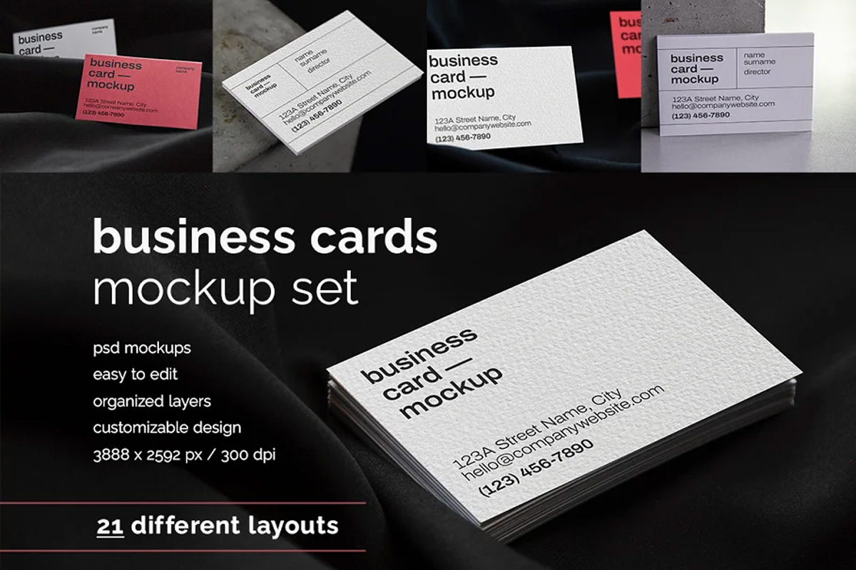 CreativeMarket - Business Card Mockup 6515074