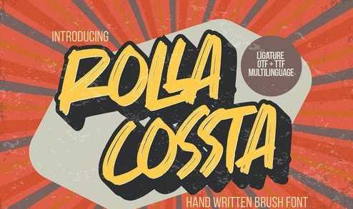Rolla Cossta - Handwritten Brush Font