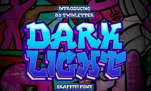 DARK LIGHT - Graffiti Display Font
