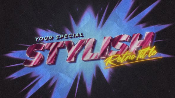 Videohive 80s Retro Opener Title & Logo 33851499