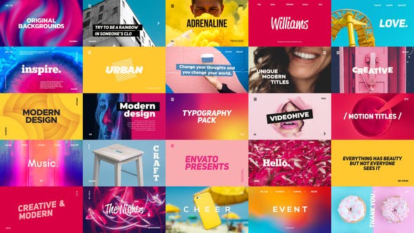 Videohive Typography Pack 23393332