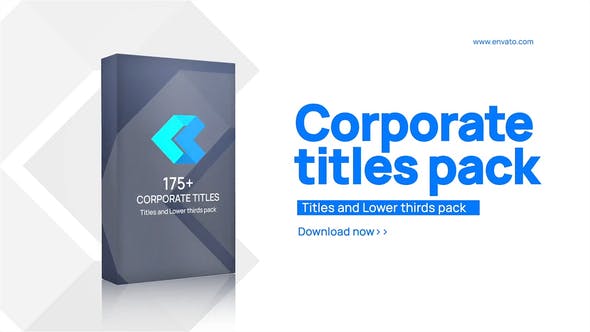 Videohive Corporate Titles and Lower thirds pack 33244687