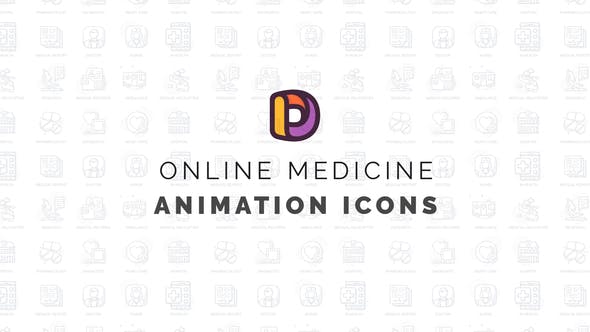 Videohive Online medicine - Animation Icons 34567850