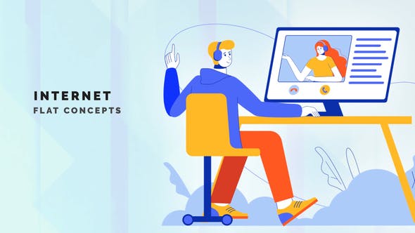 Videohive Internet - Flat Concepts 34601322