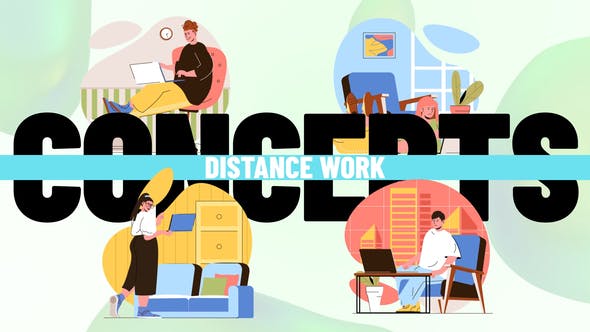Videohive Distance work - Scene Situation 34772443