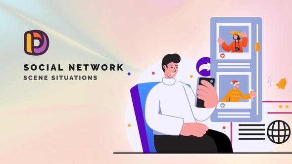 Videohive Social network - Scene Situations 34664927