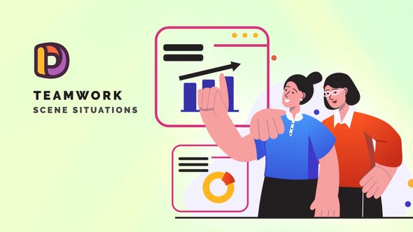 Videohive Teamwork - Scene Situations 34664938