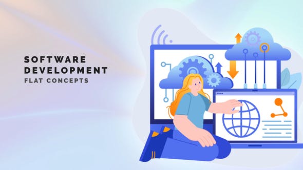 Videohive Software development - Flat Concepts 34594674