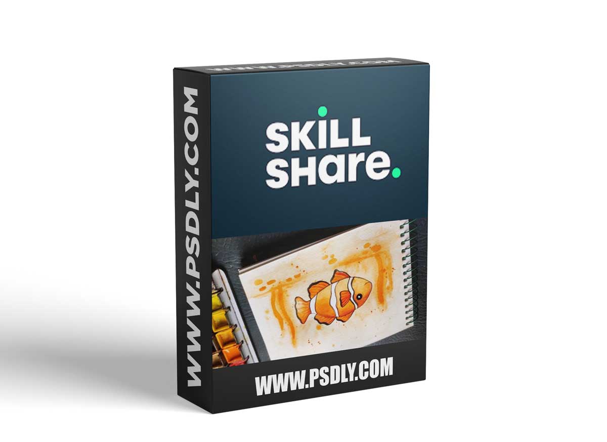 Aquatic Life Watercolor Painting - 21 Days Challenge to Master Abstract Fishes & Marine Life