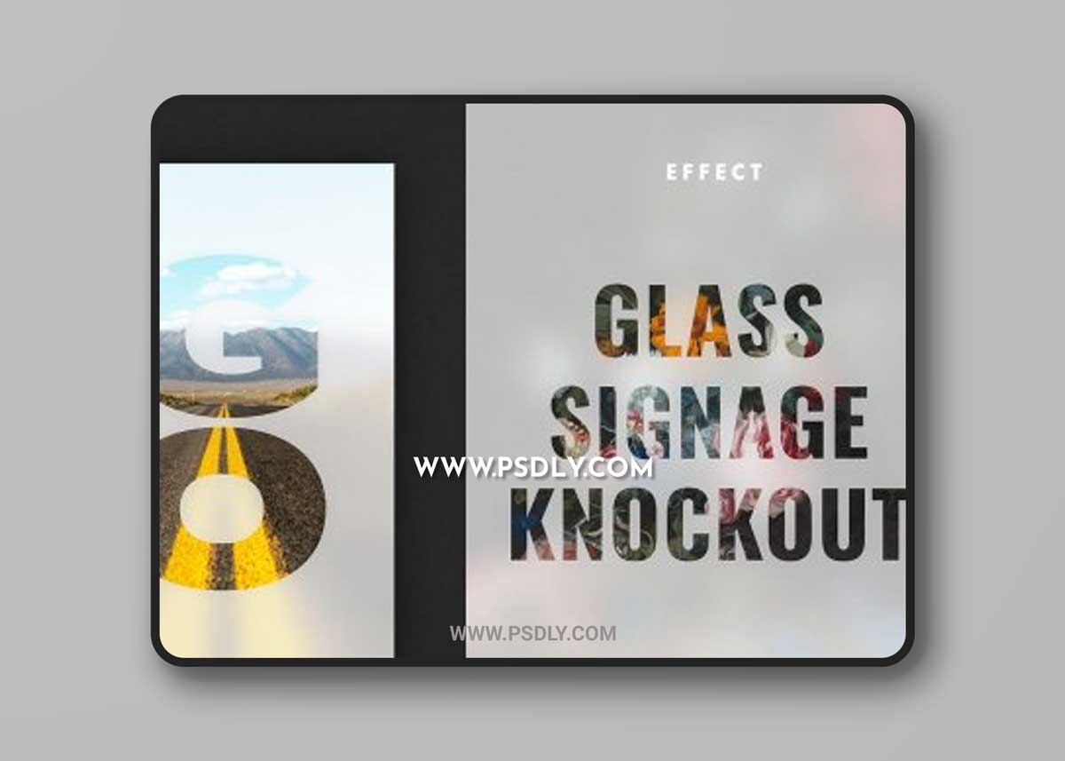 Glass Knockout Effect for Posters