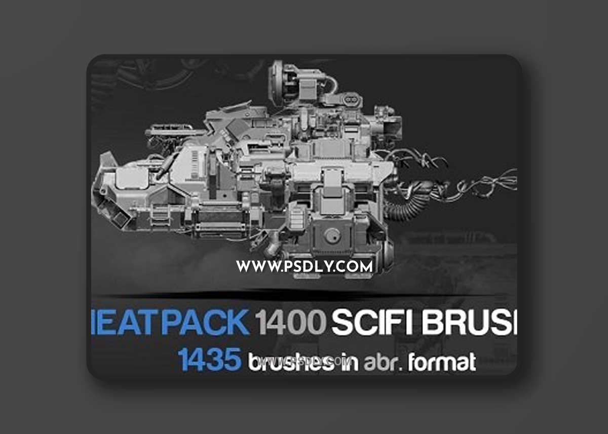 Gumroad - 1400 Sci-Fi Brushes Photoshop - Oleg Vdovenko