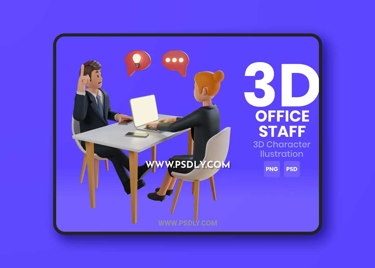 Office Staff 3D Character Illustration 6
