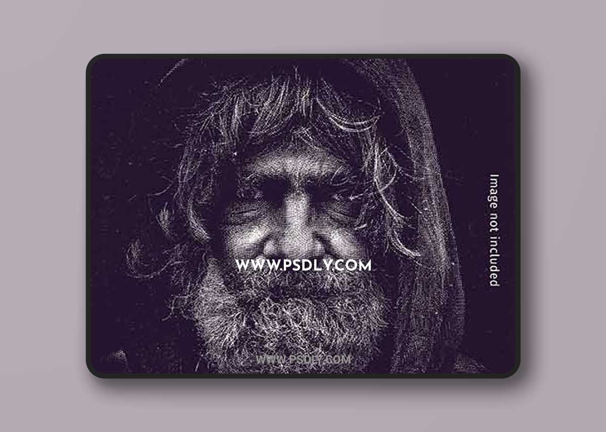 Photo effect template mockup