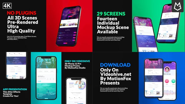 Videohive Mobile App Promo | Phone 12 Pro Mockup 29879390