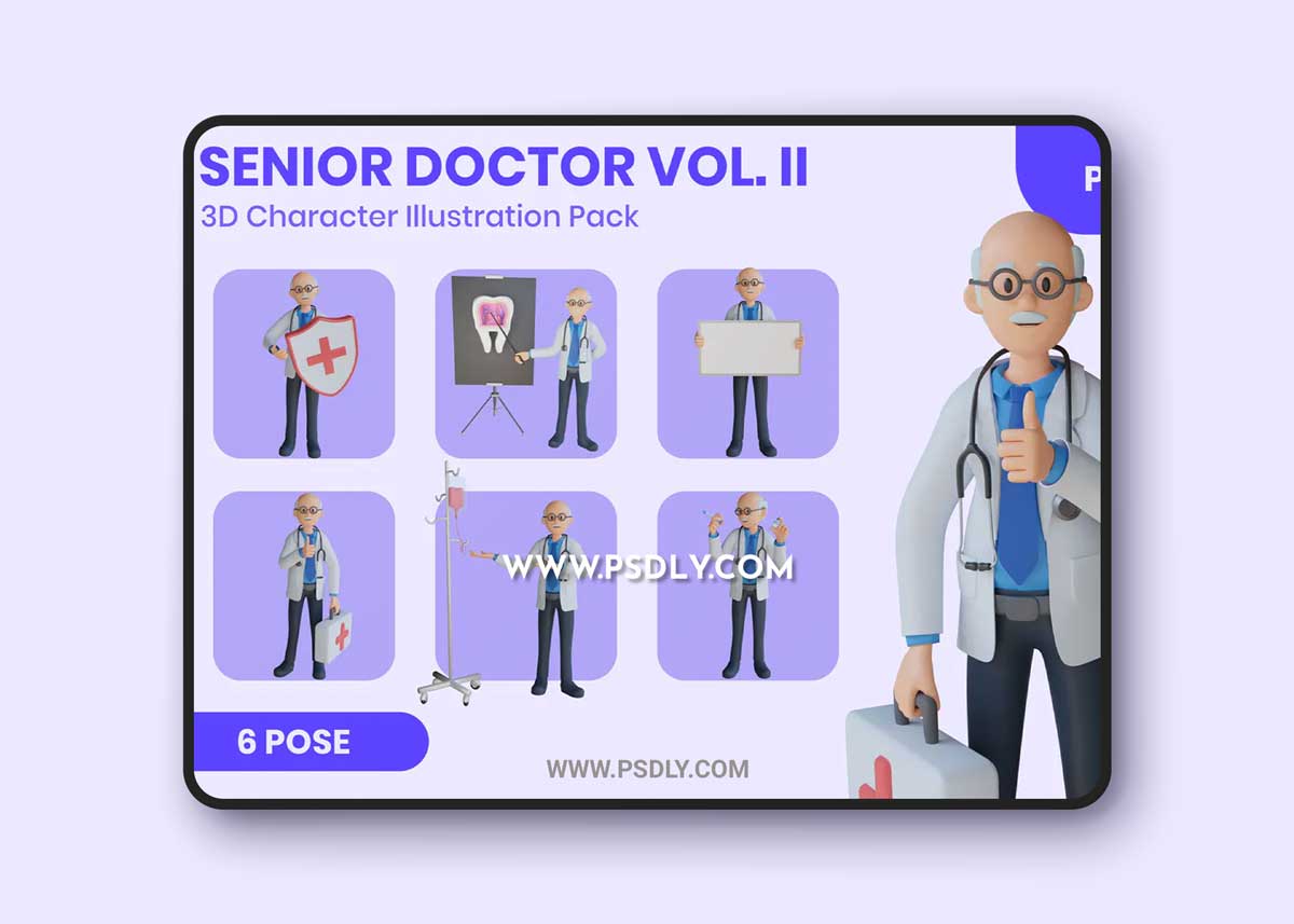 Senior Doctor Vol. II 3D Illustration