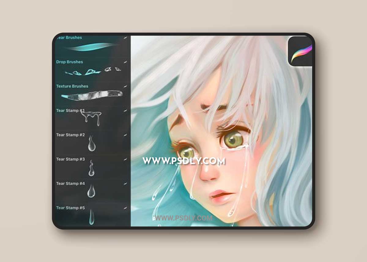Tears Brushes for Procreate