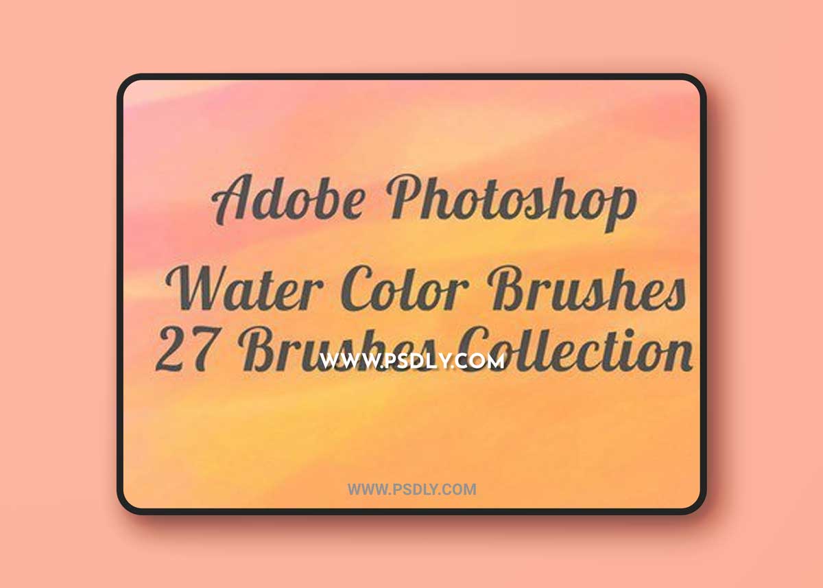 Water Color 27 Brushes for Photoshop