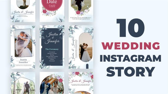 Videohive Wedding Instagram Story Pack Wedding Invitation 34816124
