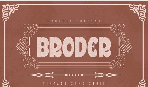 Broder - Vintage sans serif
