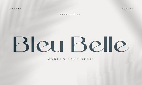 Bleu Belle Modern Sans Serif