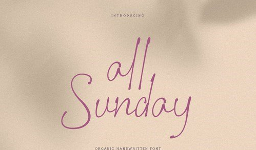 All Sunday Font