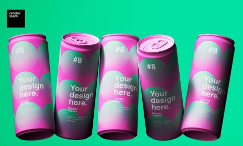 CreativeMarket - Matte Can Mockup 6638133
