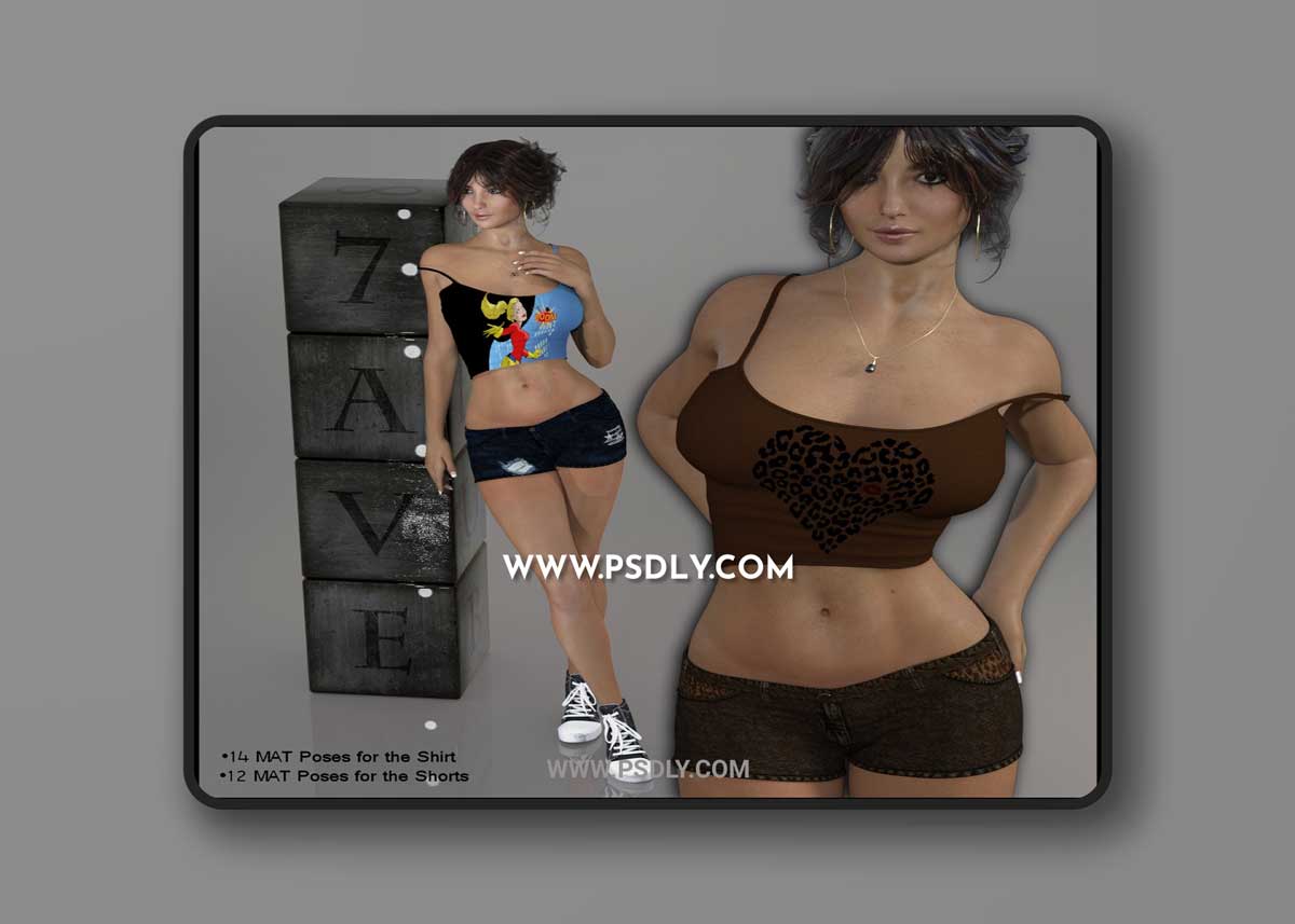 7th Ave Denim Attraction for G3F 3D Models