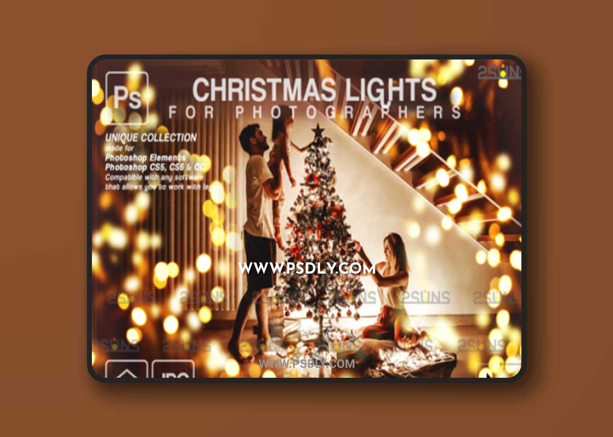 Christmas Lights Bokeh Overlay Photoshop